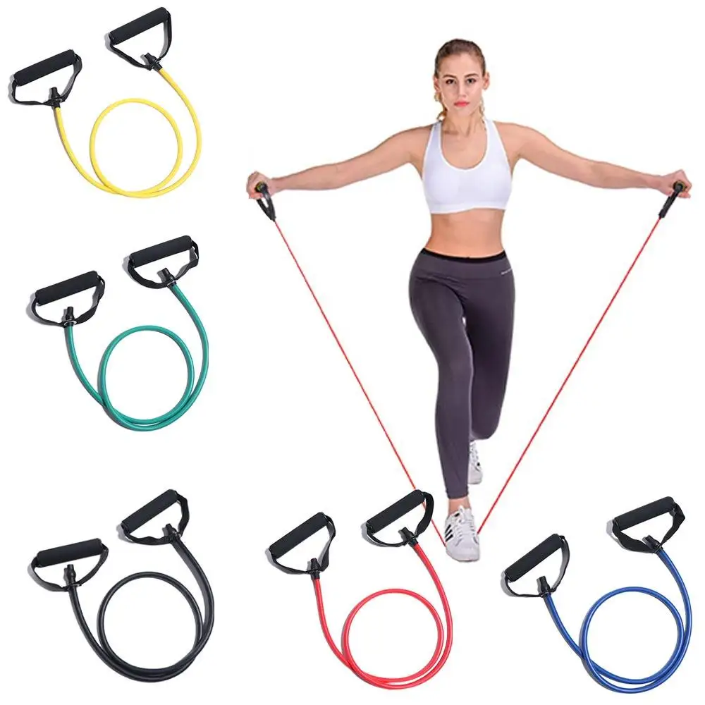 

5 Levels 5 Levels Resistance Bands Multifunctional Elastic Resistance Pull Rope With Handles Monochrome Fitness Elastic Bands