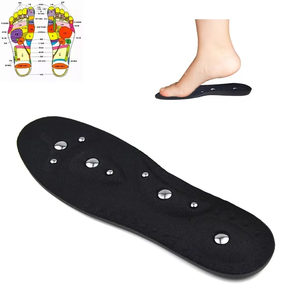 EVA Magnetic Therapy Insoles Pain Relief Breathable Orthopedic Insoles Slimming Shock Absorbing Reflexology Insoles Foot Care