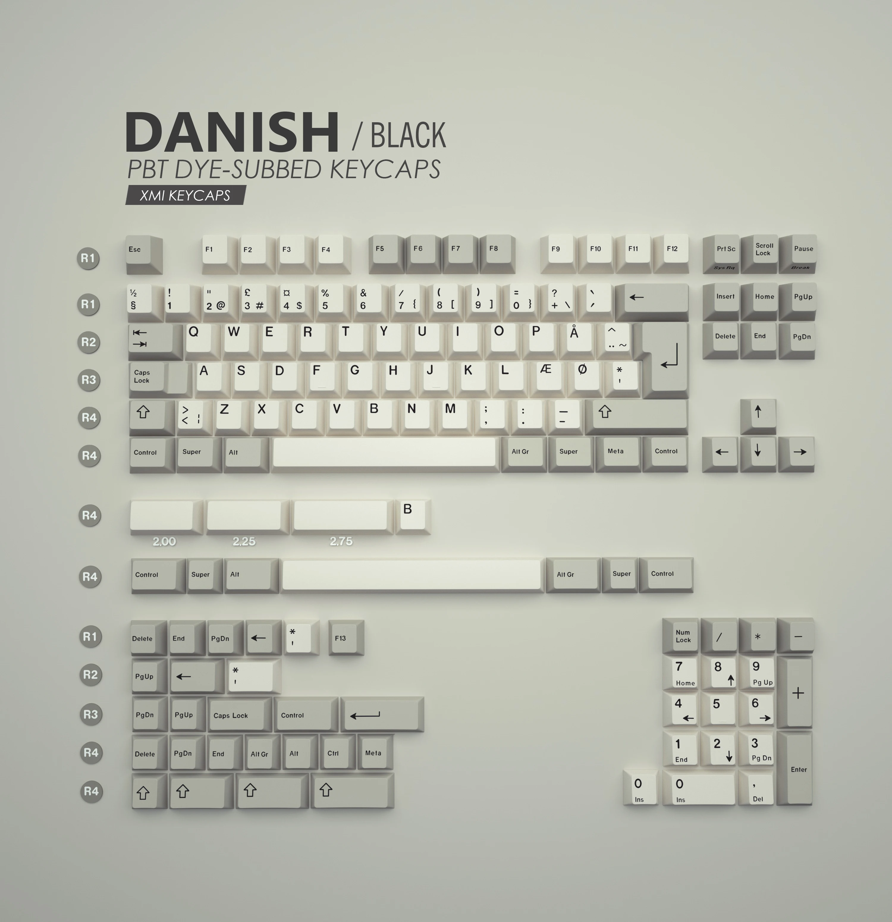 XMI Keycaps Mechanical Keyboard European Language Character French Spanish Serbia Slovenia Slavic Swedish Danish Keycaps DIY