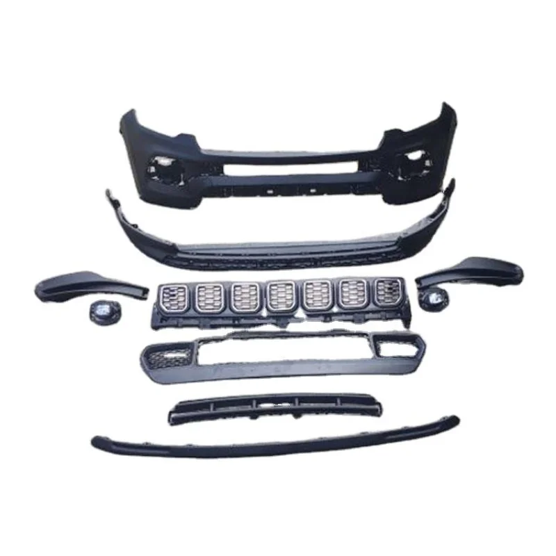 Auto Exterior Front Bumper Assembly Set, Outer Body Modification Fitting Component, Bolt‑on Upgrade Parts Specif