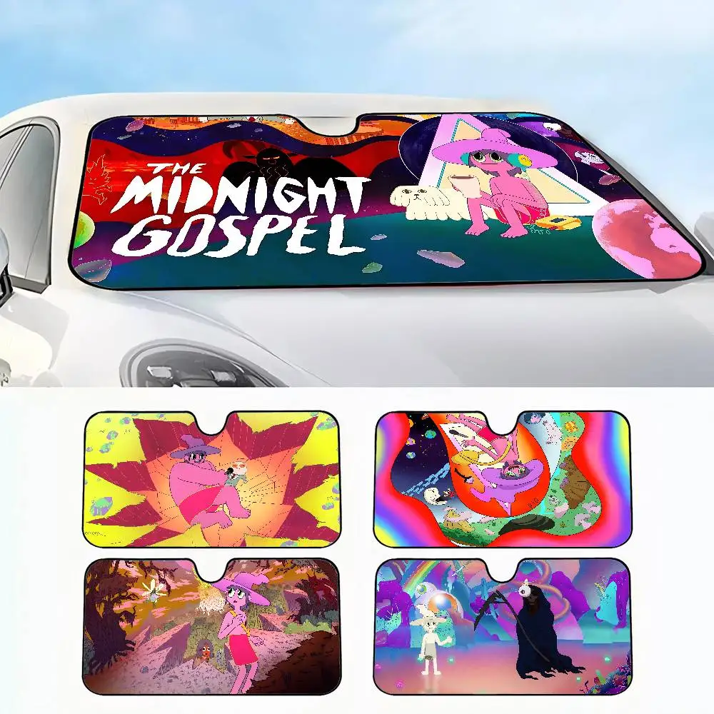 

M-Midnight G-Gospel мультфильм лобовое стекло автомобиля солнцезащитный козырек складной автомобильный передний чехол автомобильный солнцезащитный козырек для автомобильных аксессуаров блоки
