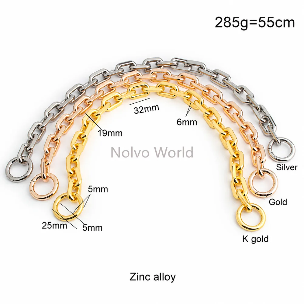 1-5 Pcs Metal Chain Shoulder Strap Chain and Spring Buckle Replaceable Leather Handles for Bag Shoulder Bag Handbags Accessories