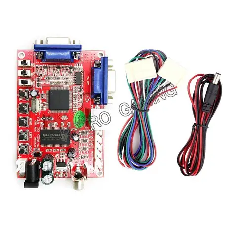 VGA to CGA CVBS S-VIDEO HD HD Converter Video Game Board Arcade Machine Kit CRT LCD PDP Monitor Arcade Cabinet Parts