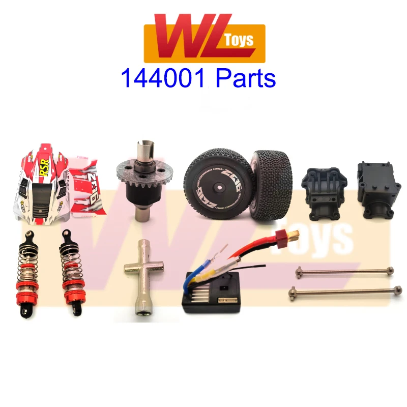 WLtoys-piezas y componentes de repuesto para coche teledirigido, cubierta de engranaje de reducción de plástico, brazo oscilante, amortiguador de Motor inferior de vehículo, 144001