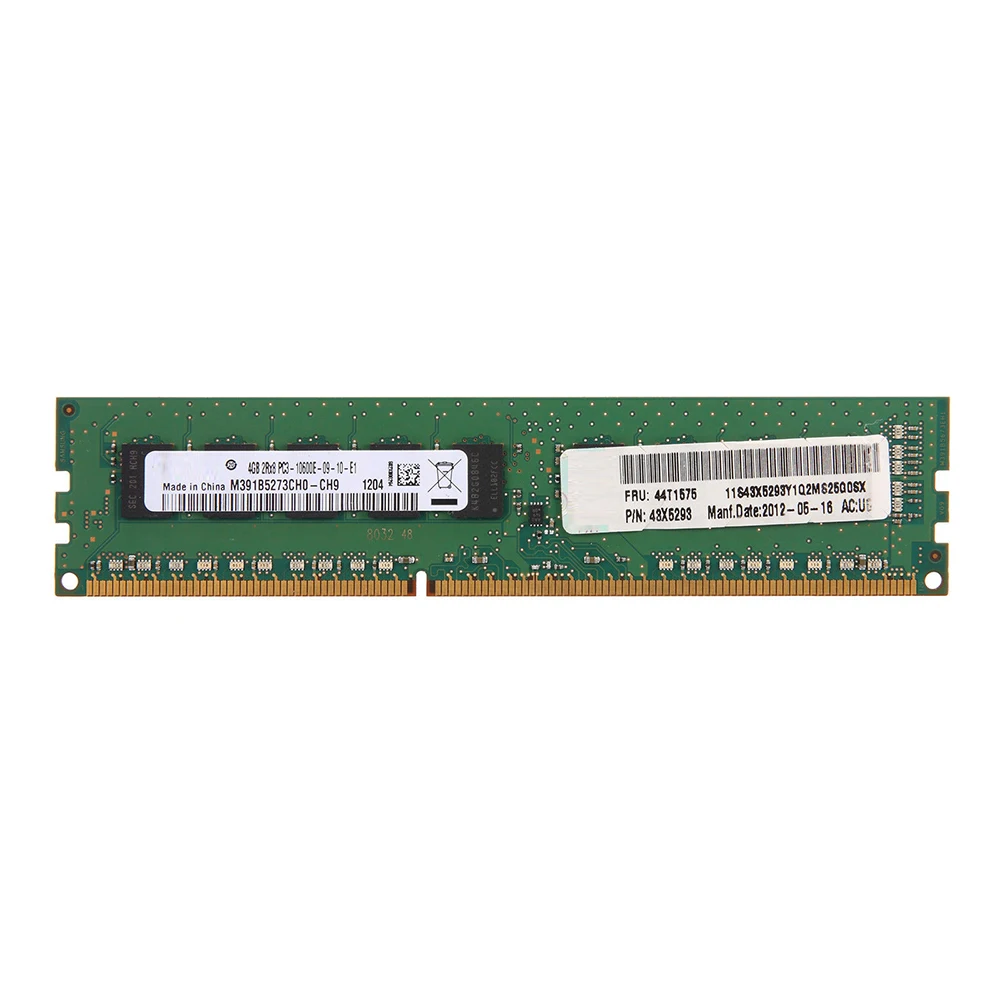 For IBM RAM X3250 M3 X3250 X3530 M4 44T1575 44T1571 48X5293 ECC UDIMM Server Memory High Quality Fast Ship DDR3 4GB 1333