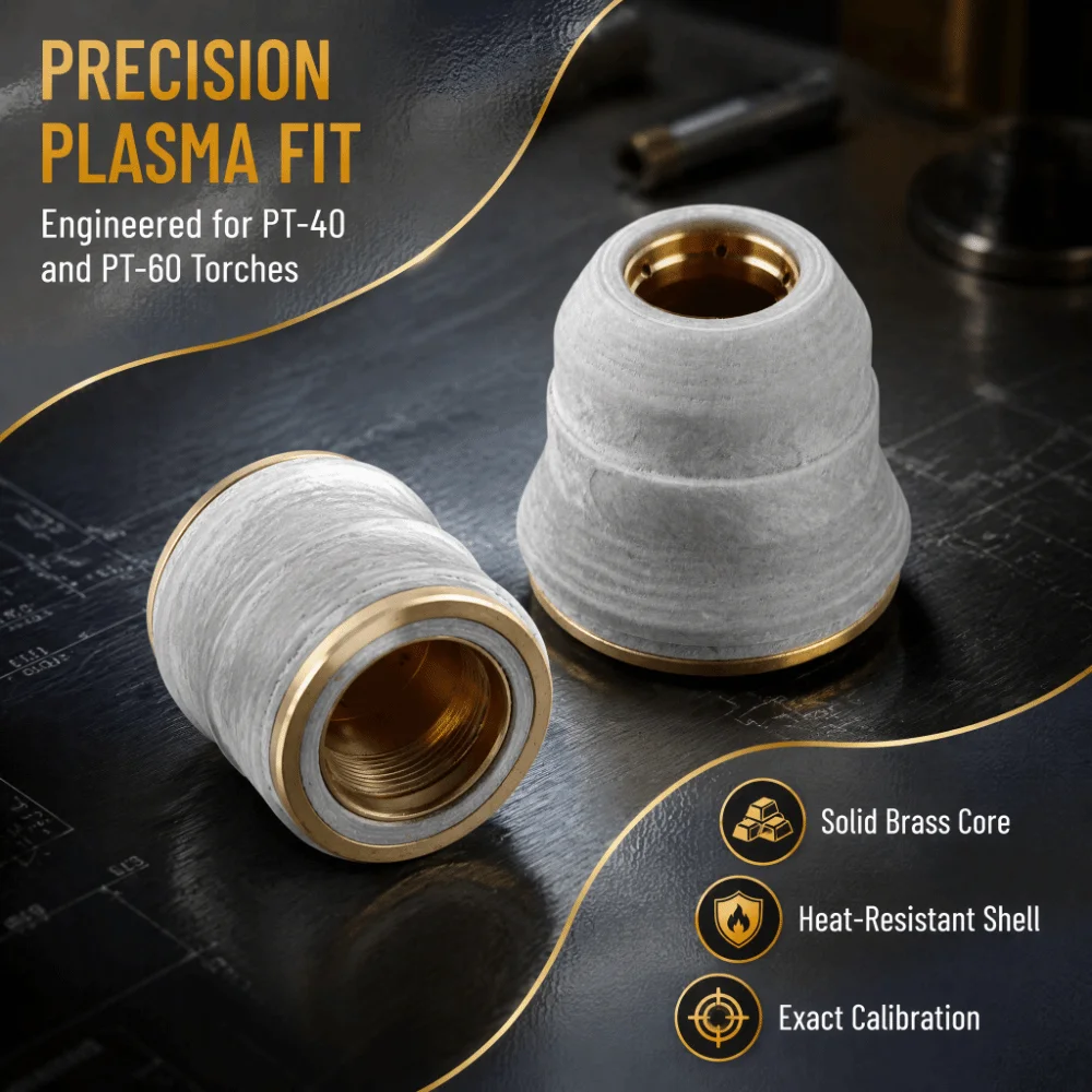 Brass Protective Shield Cap Universal Fit Compact Design Plasma Cutting Torch Cap Better Quality Inner Material