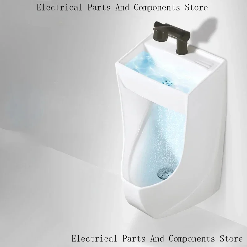 Ceramic With Wash Basin Wall-Mounted Vertical Children Men'S Urinal