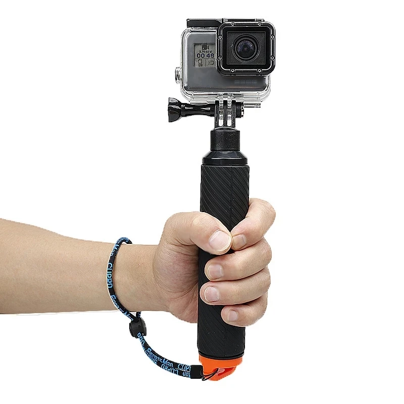 2 in 1 Shutter Pistol Trigger Float Handle Grip Diving Handheld Selfie Stick Set For Gopro 7 6 5  DJI Osmo Action Camera