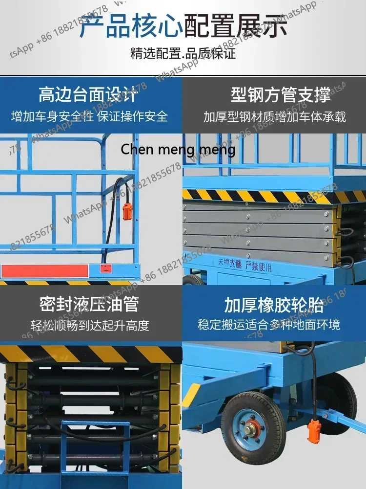 X SS 8617 Mobile Hebebühne Scherenhebebühne, elektrohydraulische Hebebühne