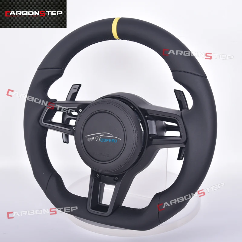 

Fit For Porsche Cayenne Macan 997 Panamera 911 958 970 Taycan 356 992 997 958 981 Racing Carbon Fiber LED Steering Wheel Custom