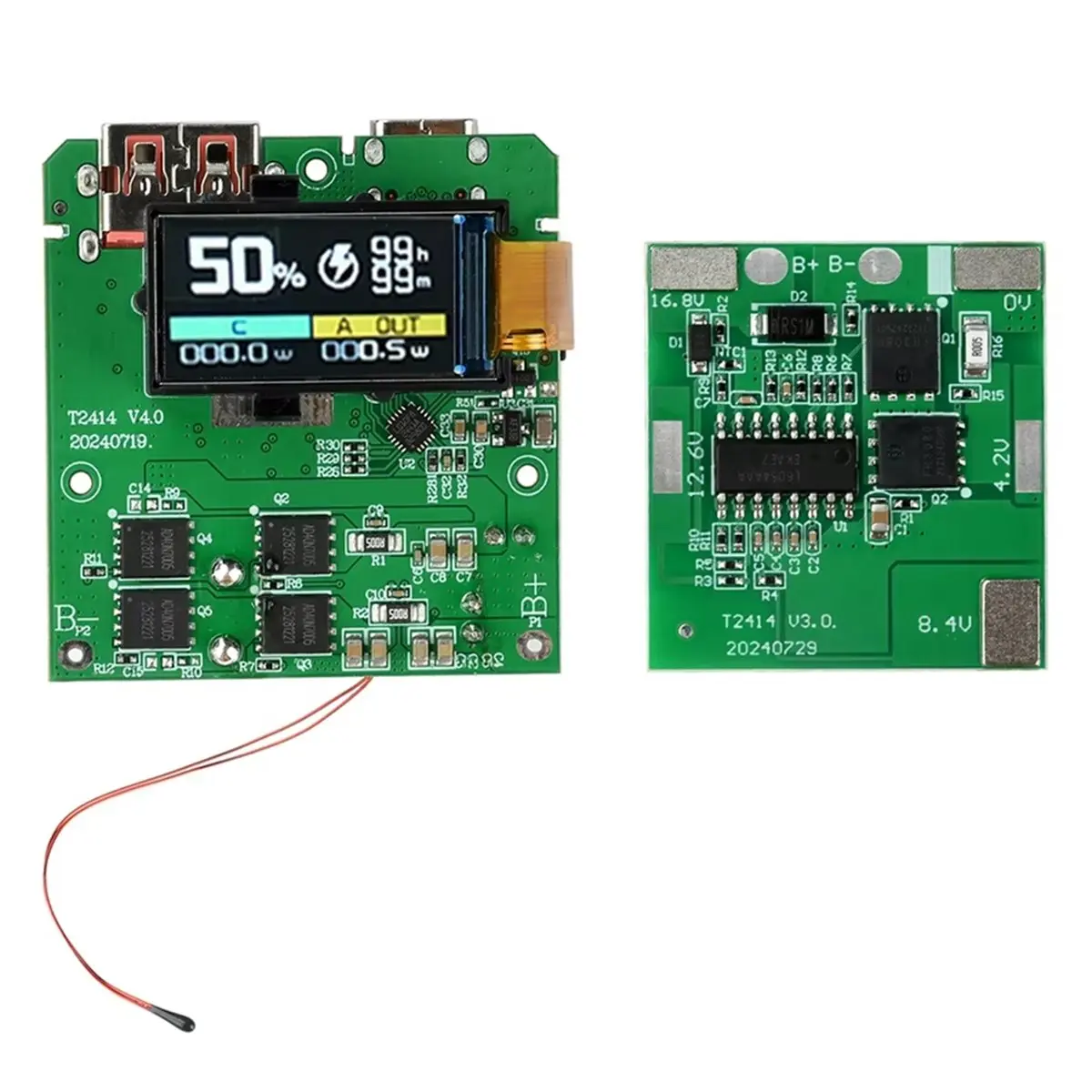 A99X 100W Fast Charging Power Bank Motherboard with TFT Color Display for Ternary Lithium Battery PD QC Quick Charge Module