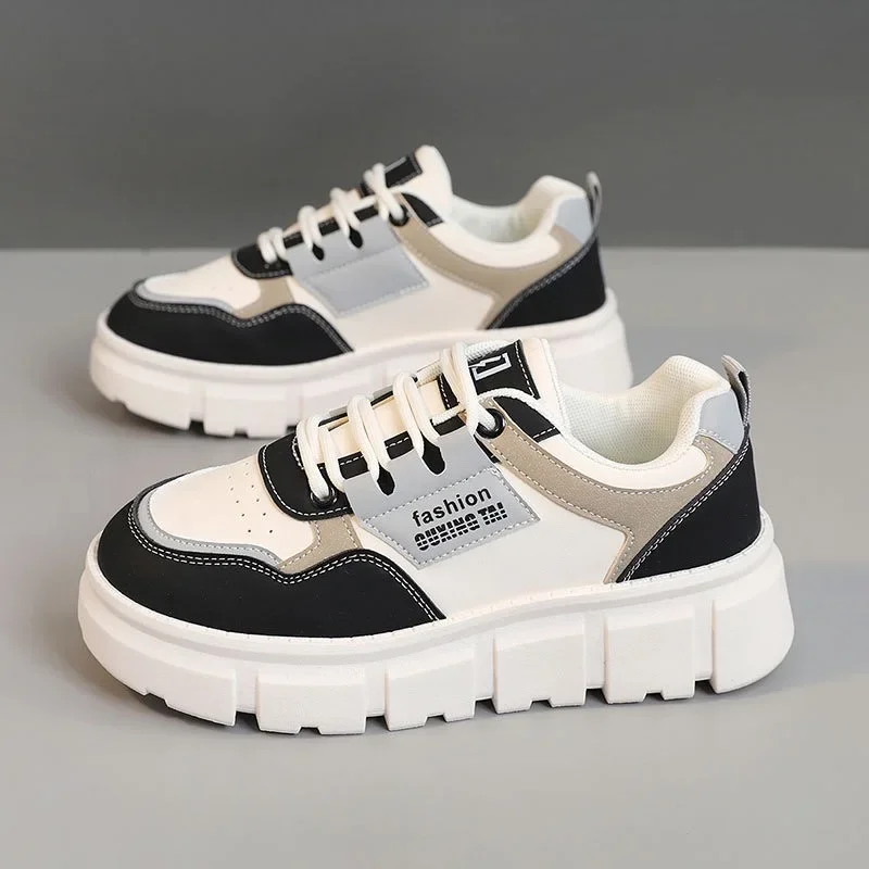 

2025 Women's Platform Shoes Fashion Causal Sneakers Designer Vulcanized Shoes Trend Skateboard Shoes for Women Zapatillas Mujer