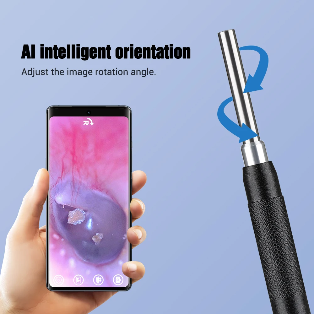 Visible In Ear Cleaning Endoscope Spoon Mini Camera Ear Picker Ear Wax Removal Visual Ear Mouth Nose Otoscope Support Android PC