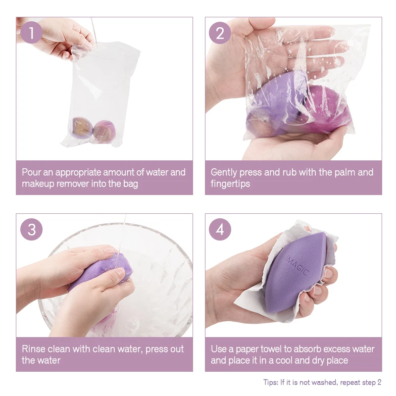 Imagic-esponja puff para maquiagem base, pó liso, acessórios de beleza
