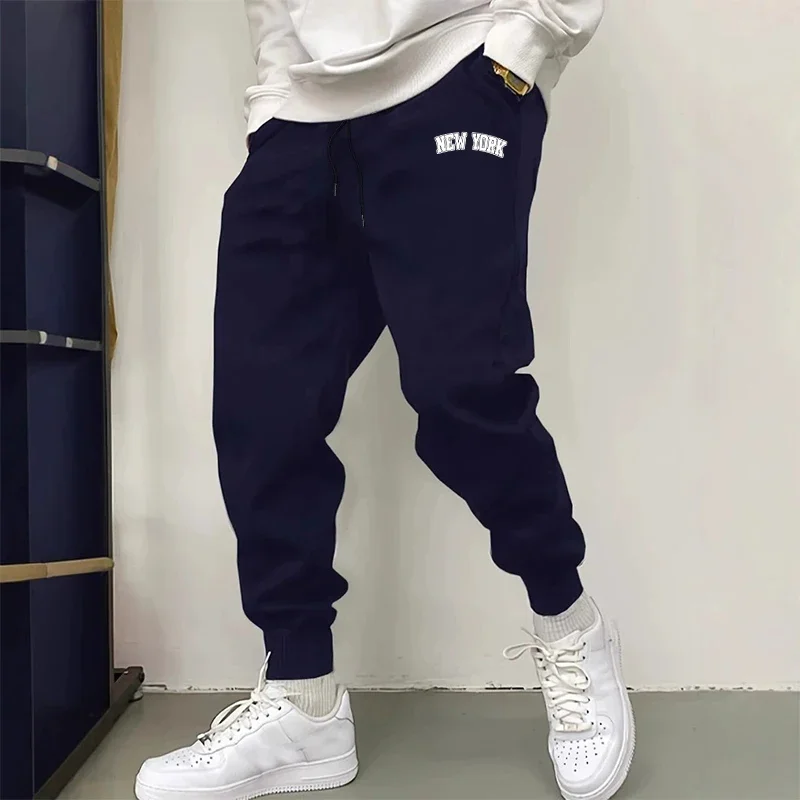 موضة الرجال Sweatpants نيويورك الطباعة بناطيل كاجوال رياضة اللياقة البدنية الرياضة الركض رجالي السراويل في الهواء الطلق الجري الشارع الشهير 2025