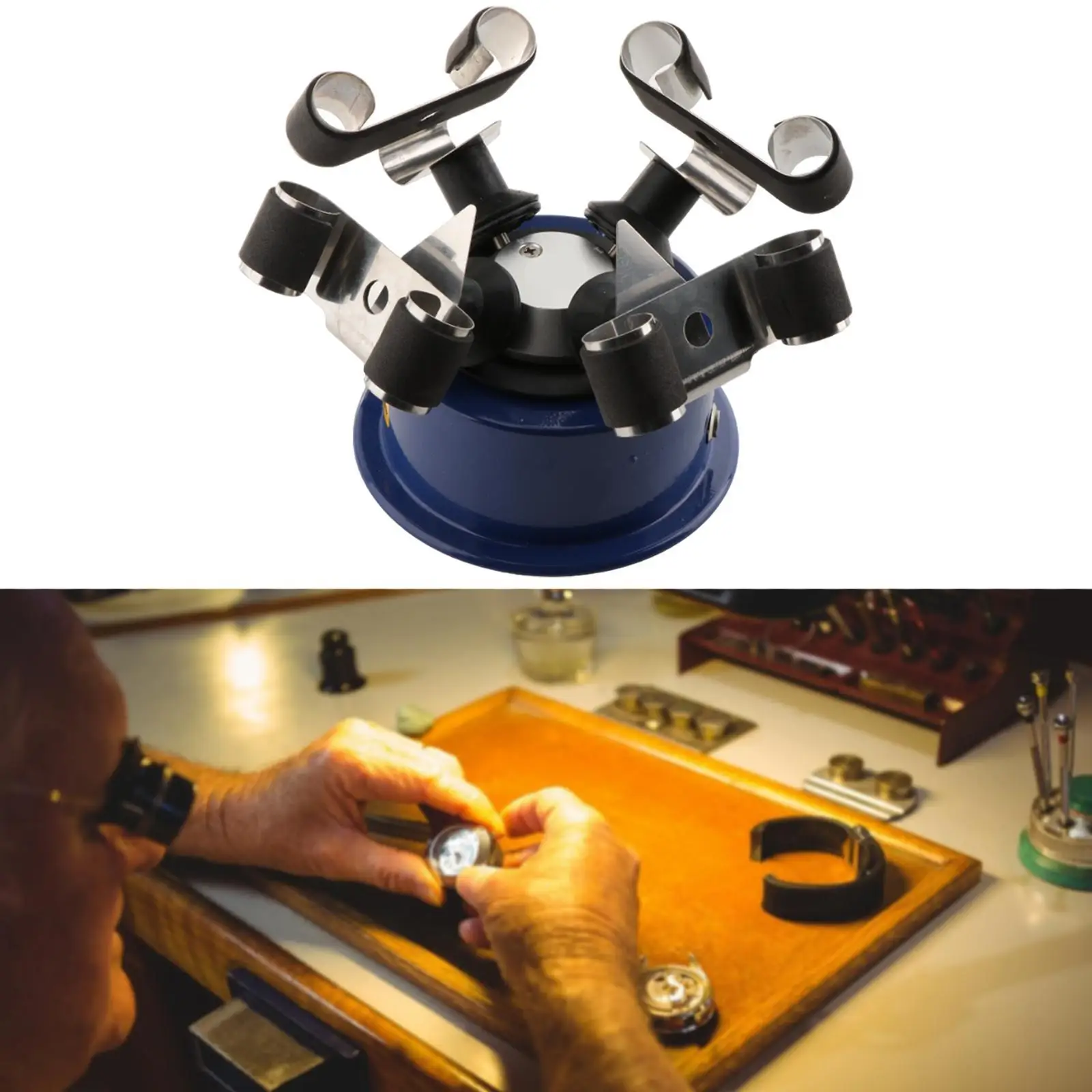 

Watch Winder Watch Tester 4 Claws Decorative Watch Repairing Tool Stand 360 Rotating for Automatic Watches Home Cabinets Lady