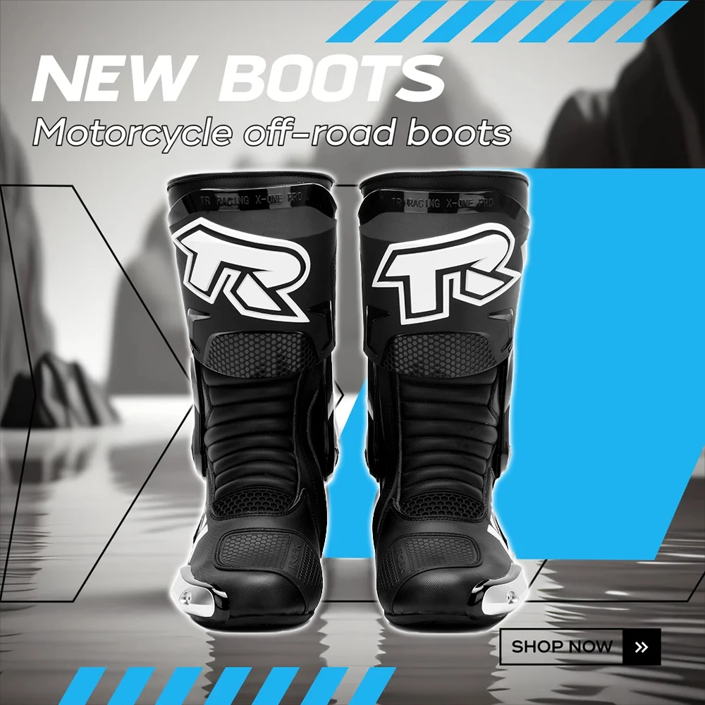 

Knee-High Motocross Boots Unisex Non-Slip Rubber Sole TPU Ankle Guard Extended Shaft Design for Off-Road Riding Protection