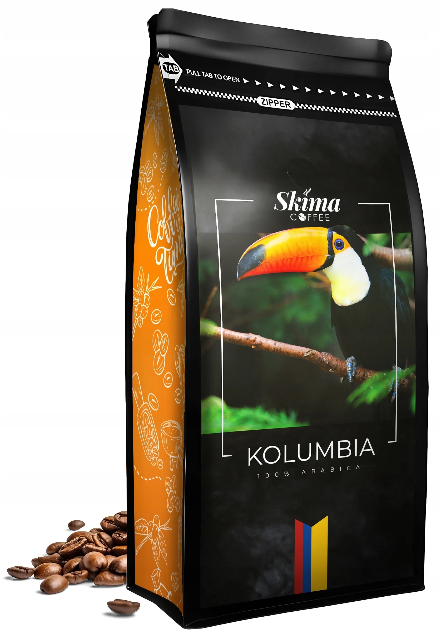 Kawa ziarnista 1kg KOLUMBIA 100% ARABICA Świeżo Palona do ekspresu + GRATIS