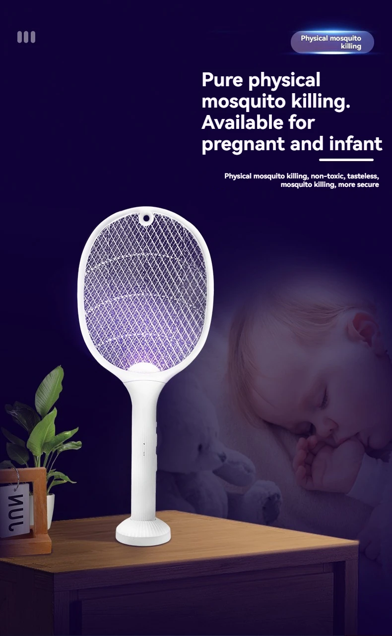 2-in-1 Intelligenter Insektenvernichter mit USB-Aufladestation, Mückenfalle & Fliegenfänger, 3-Schicht-Sicherheitsnetz, für Zuhause/Terrasse/Camping – Detail 11