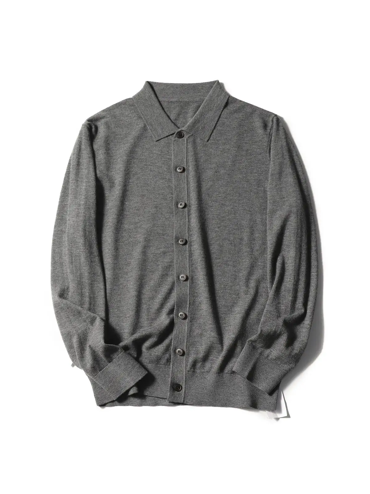 سترة محبوكة من الصوف والربيع والخريف مصنوعة من الصوف الخالص الثقيل بنسبة 100% سترة سفلية مكدسة للرجال