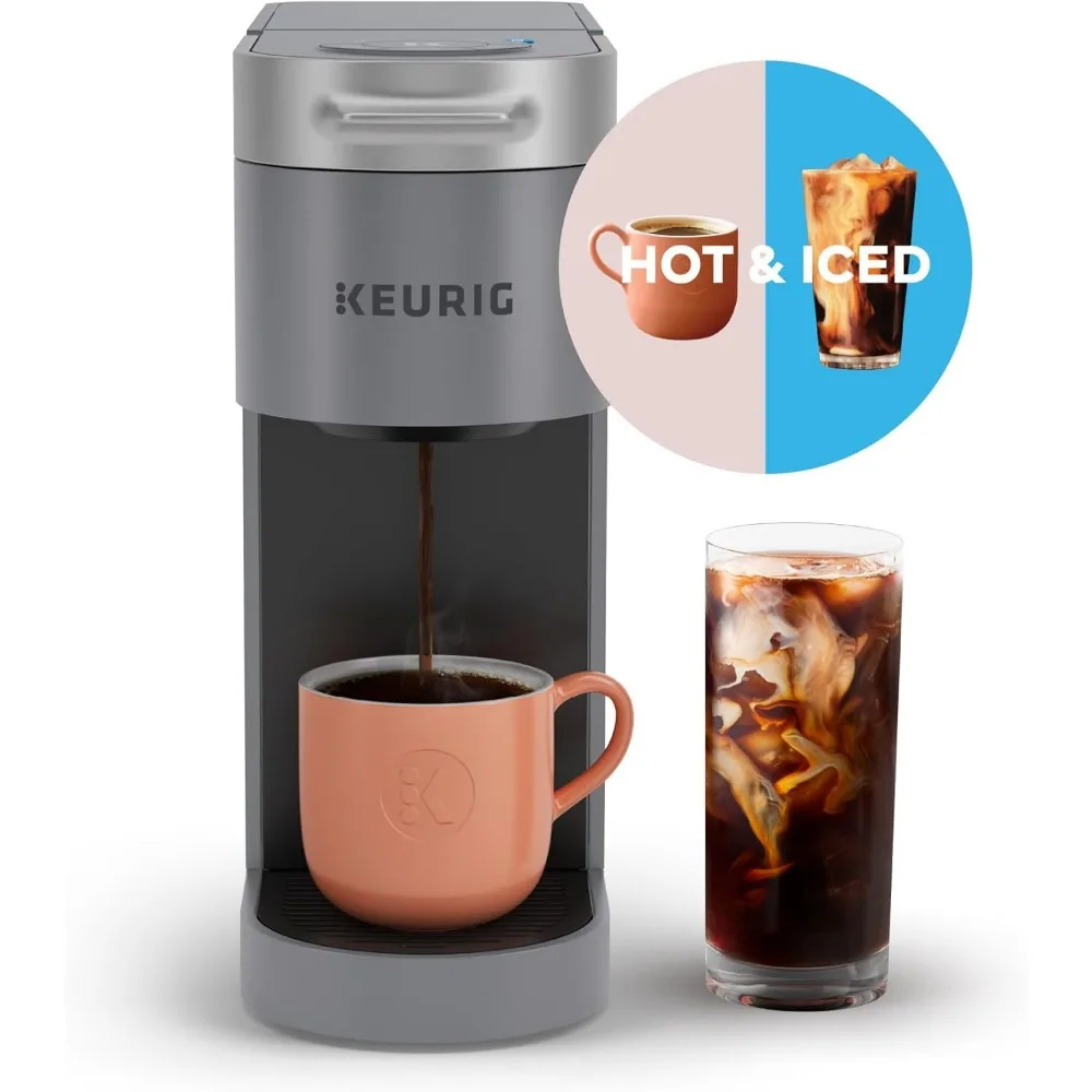 Single Serve Coffee Maker, Brews 8 to 12oz. Cups, Removable Water Tank Fully Automatic,Gray