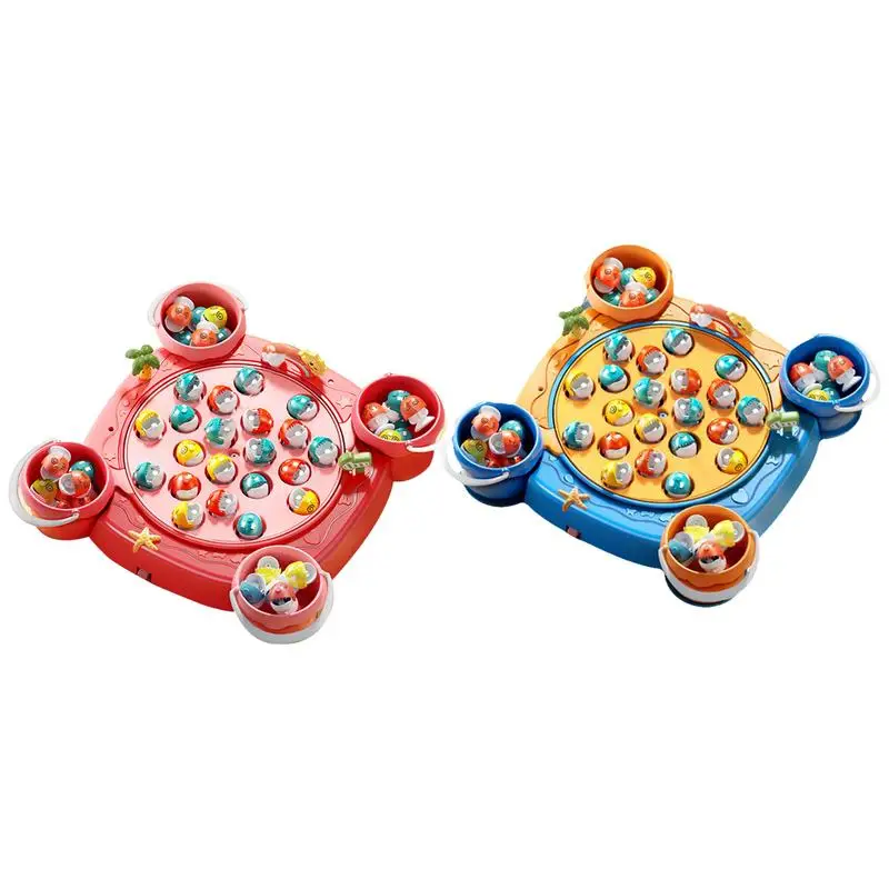 Fishing Game Toys For Kids Magnetic Fishing Toys Educational Toys Kids With Music Motor Skill Party Game Rotating Board