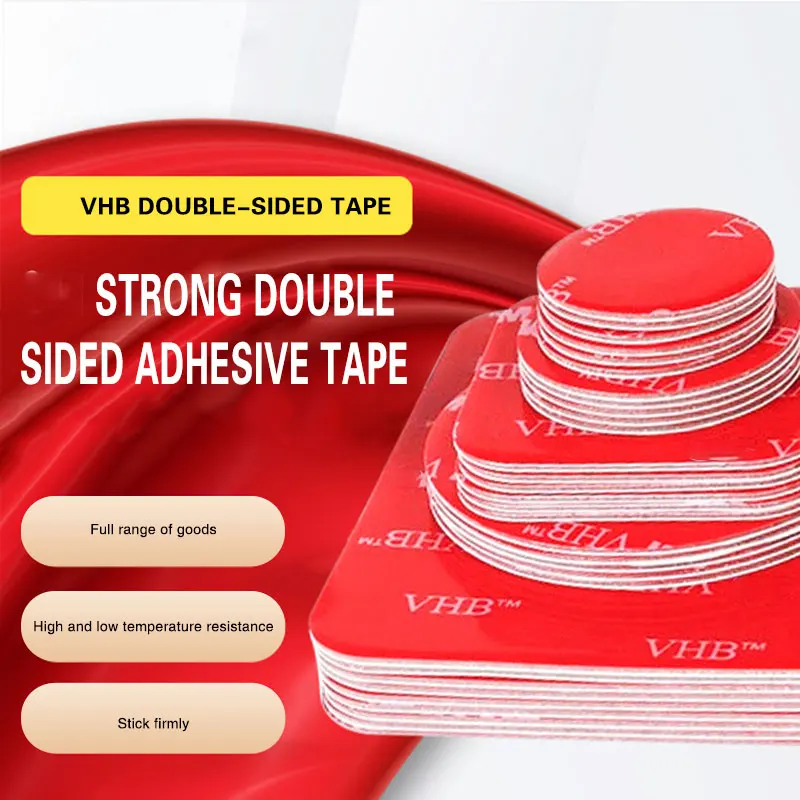 10pcs 30/40/50/60mm Double Sided Adhesive Tape Transparent Waterproof No Trace High Temperature Resistance  Acrylic Tape Patch