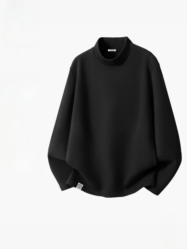 

Утепленная мужская термофутболка с длинным рукавом и высоким воротником для осени и зимы, повседневная базовая футболка