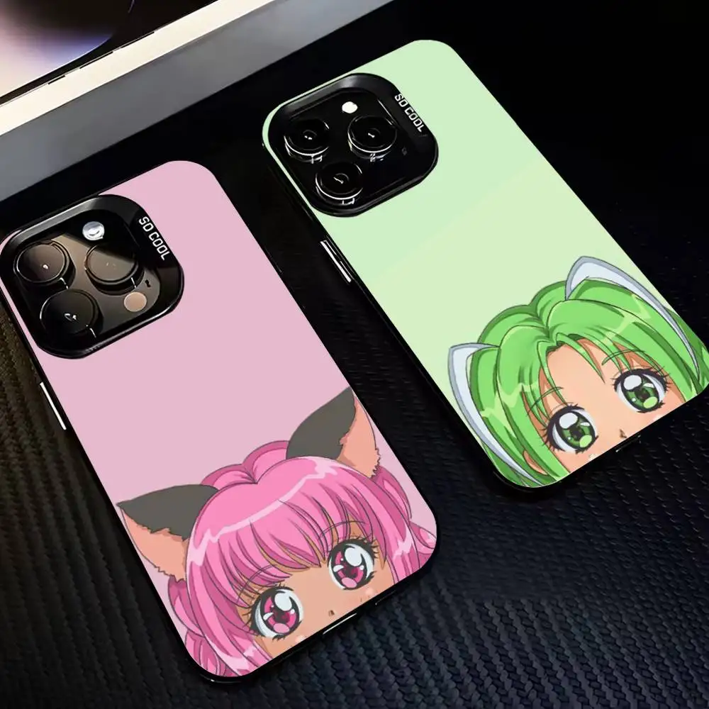 

T-Tokyo C-Comics M-Mew Mew Phone Case For iPhone17,16,15,14,13,12,11,Pro,MAX Gray Matte Silicone Black Cover