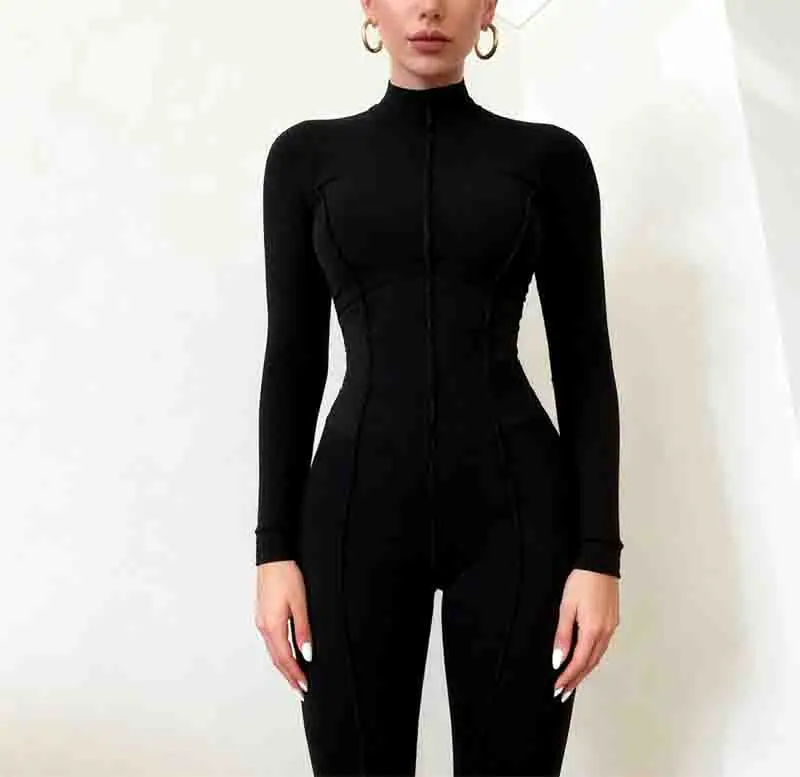 Body décontracté ventre femmes trajet coupe ajustée affaires Sexy moulante poitrine ouverte froncé athloisir Hipster arête de poisson sauvage évasé