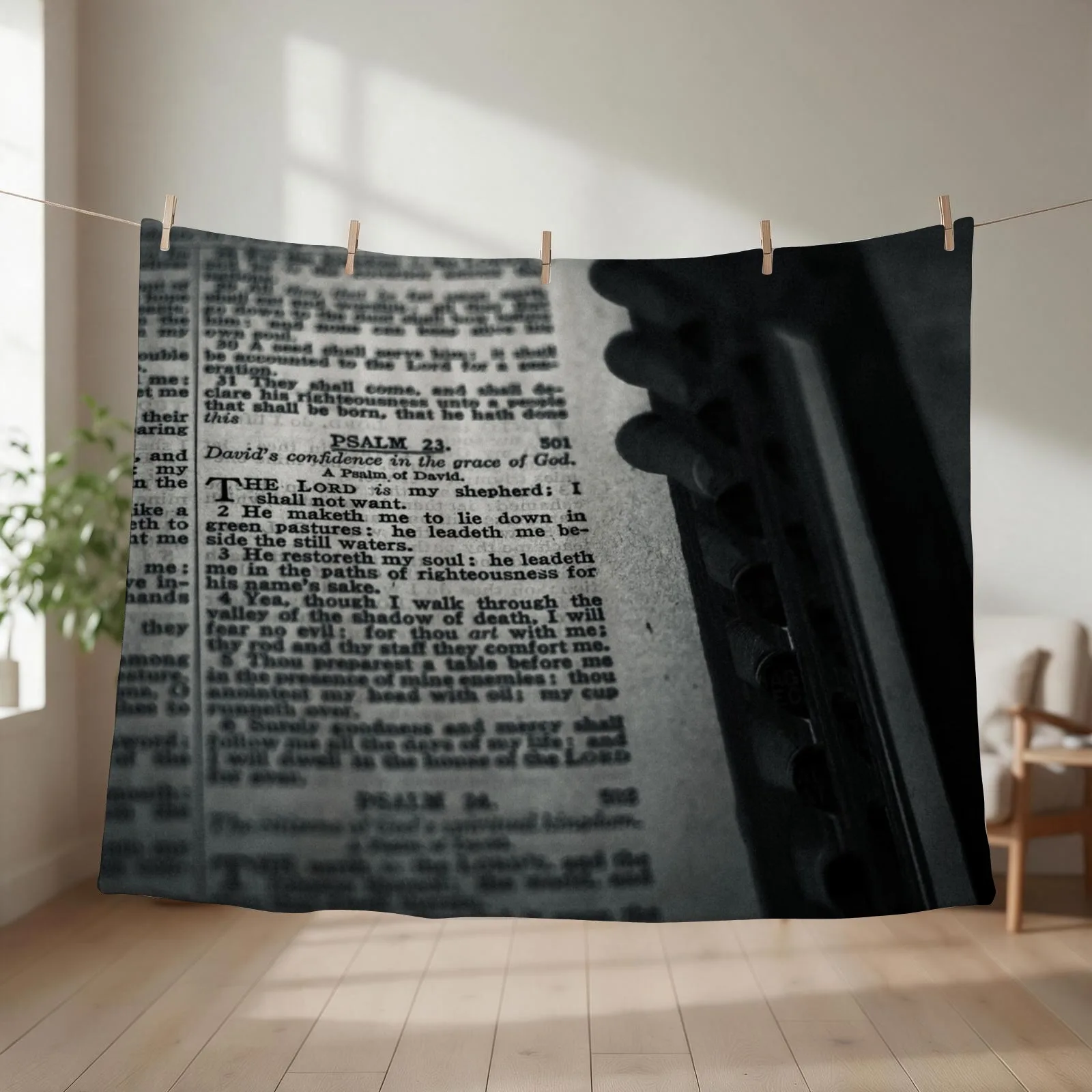 Psalm 23 Throw Blanket couch cozy soft plush fuzzy picnic outdoor blanket