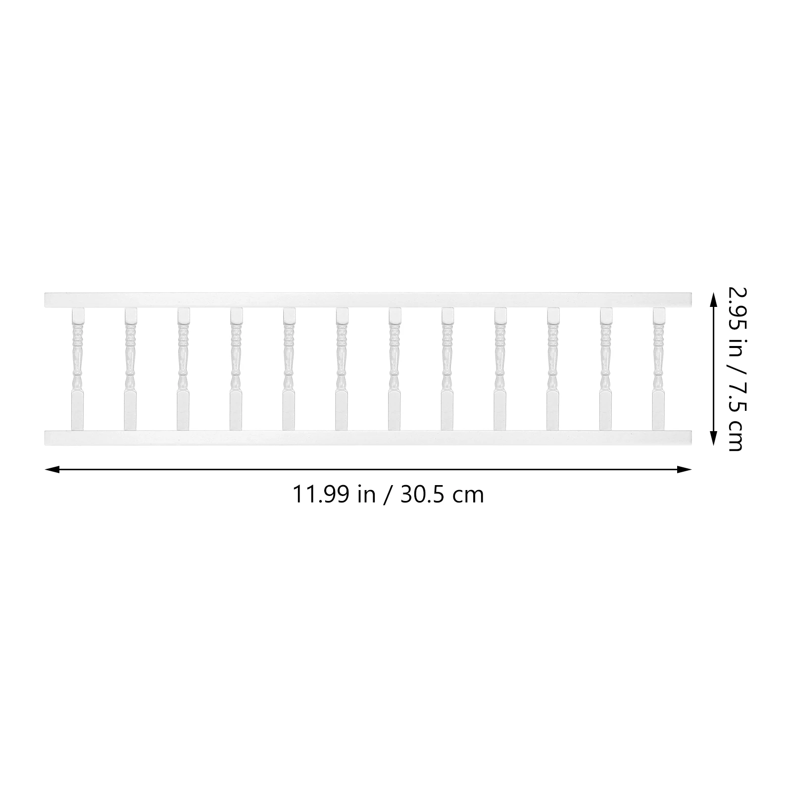 1pc Mini Witte Houten Reling Huismeubilair Kinderspeelgoed Ornament Praktische Lichtgewicht Miniatuur Accessoires Fotografie