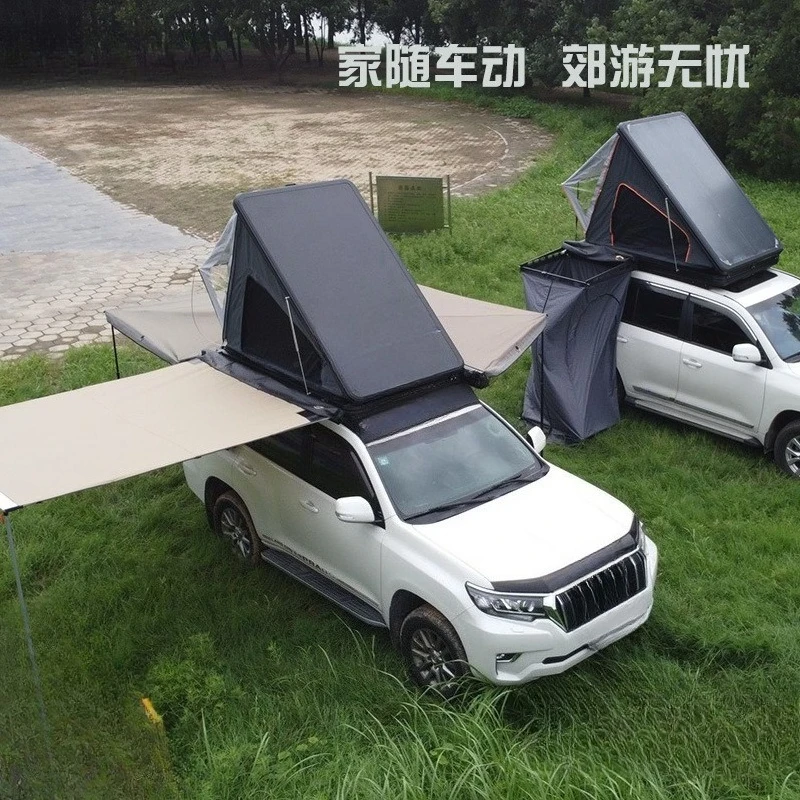 Roof tent mountain camping equipment free of construction automatic speed drive car hard top portable off-road waterproof