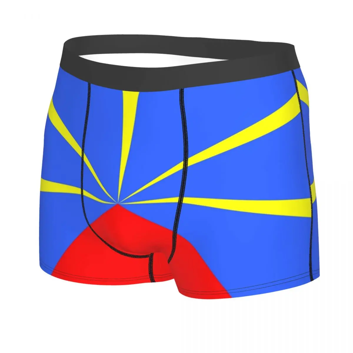 Fashion Flag Of Reunion Boxers Shorts Underpants Male Breathbale Briefs Underwear