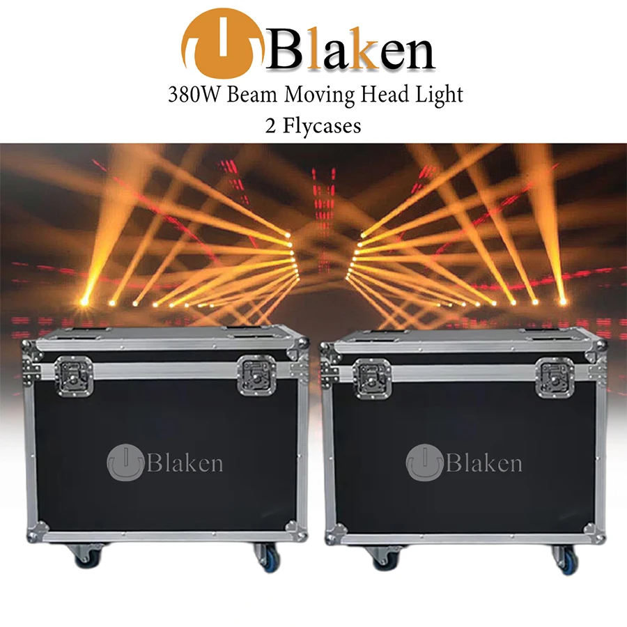 

No Tax 2Pcs Flycases For 380W Outdoor Moving Beam Head Light Cultural Tourism Roof Landmark Park Scenic Spot Engineering light