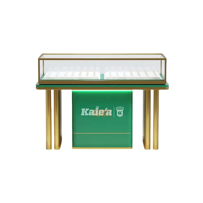 Custom.-Border Jewelry Showcase Customized Light Luxury Ultra-Tempered Glass Showcase Jewelry Showcase