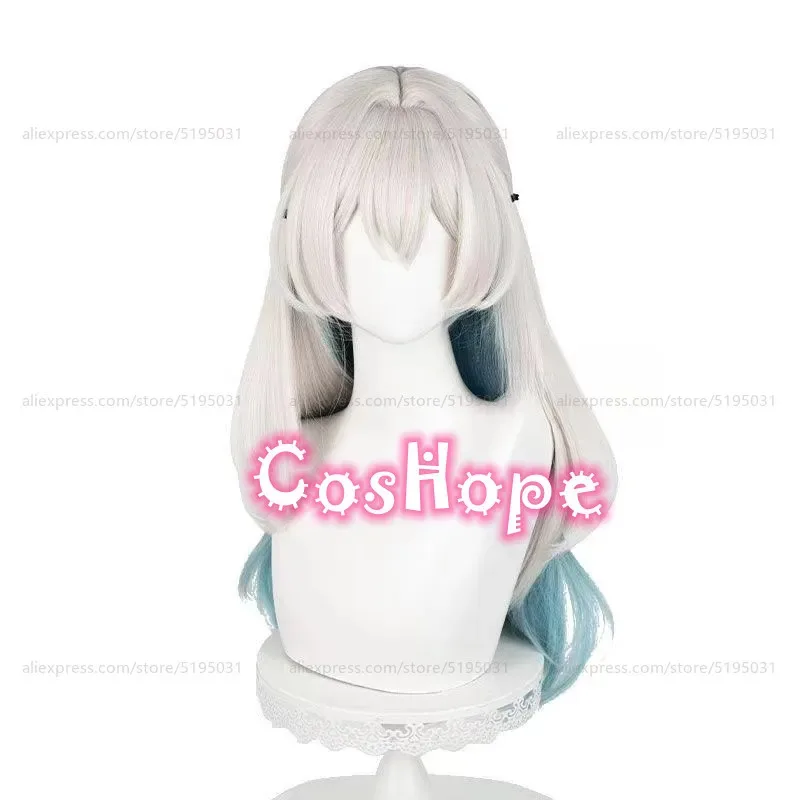 

dd12HSR Firefly Косплей 67 см длинный прямой парик с повязкой для волос заколки для волос аксессуары аниме термостойкие синтетические парики