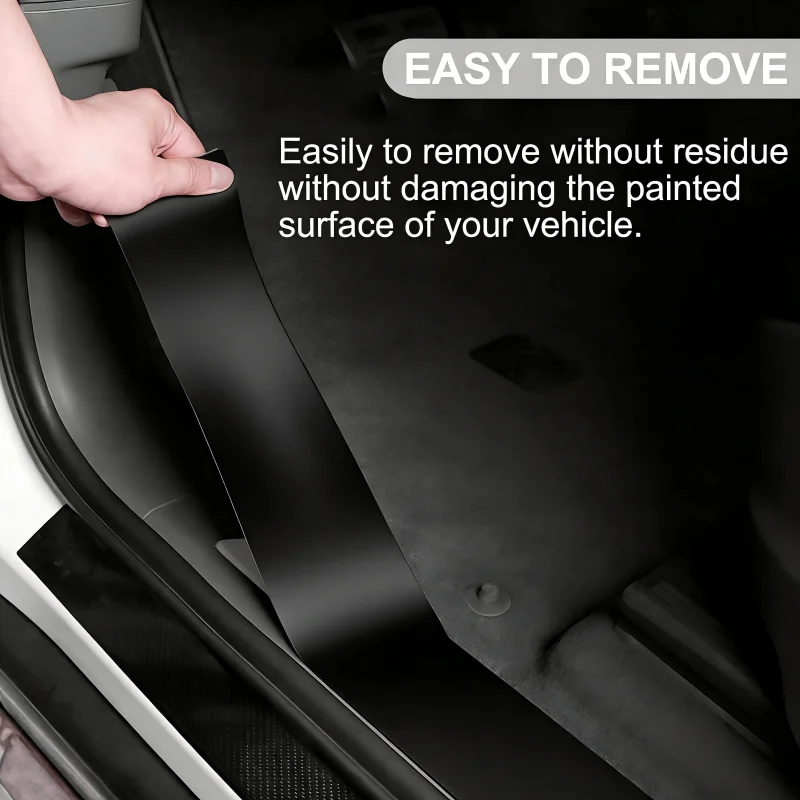 2PCS Front Cab Door Sill Protection Strip Film For VW T5/T6/T6.1 Multivan / Caravelle / California / Transporter Car Decoration view 3