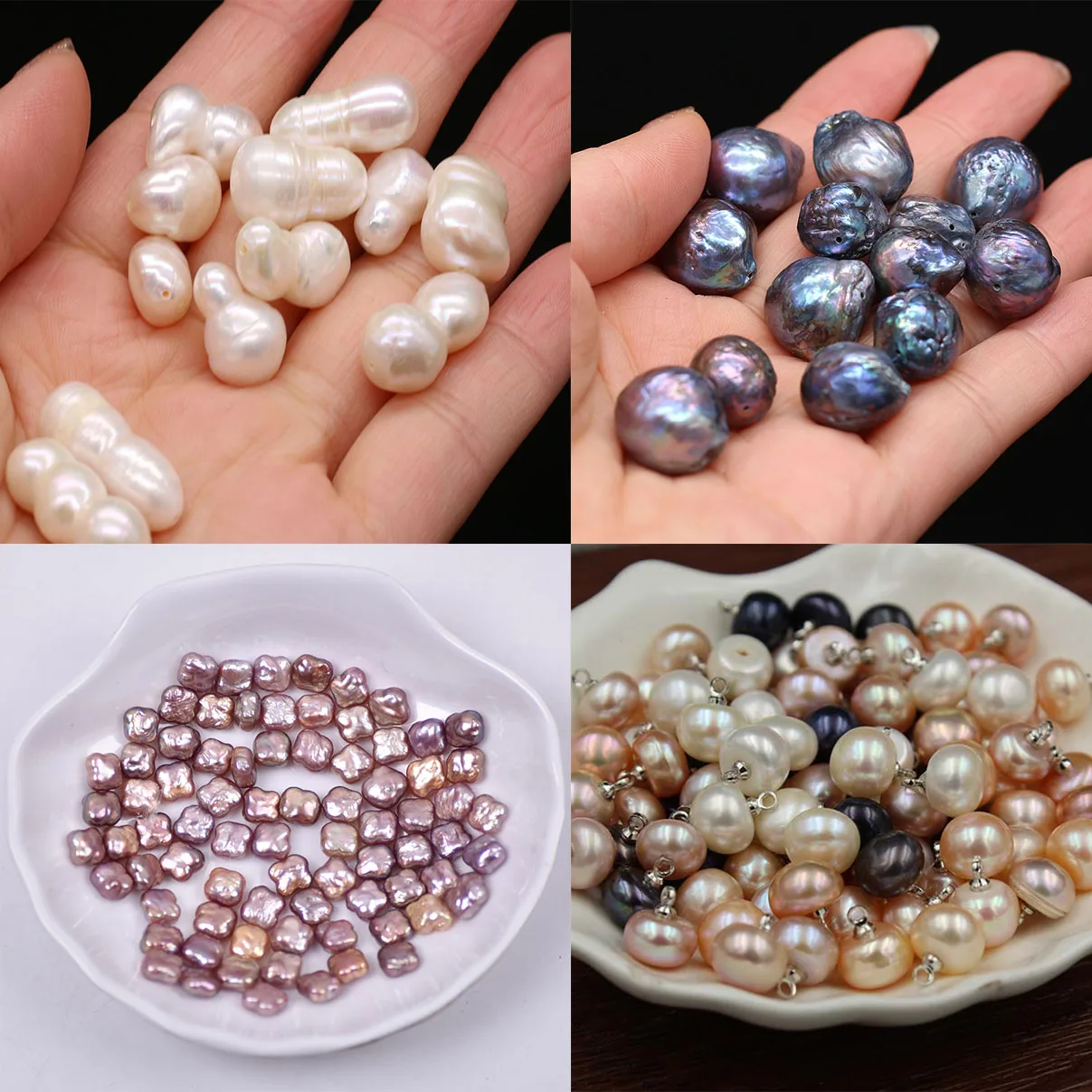 1 PCS Natural Irregular Baroque Pearl Peanut/Cross Shaped Beads DIY Jewelry Making Necklace Earrings Bracelet Accessories Gift