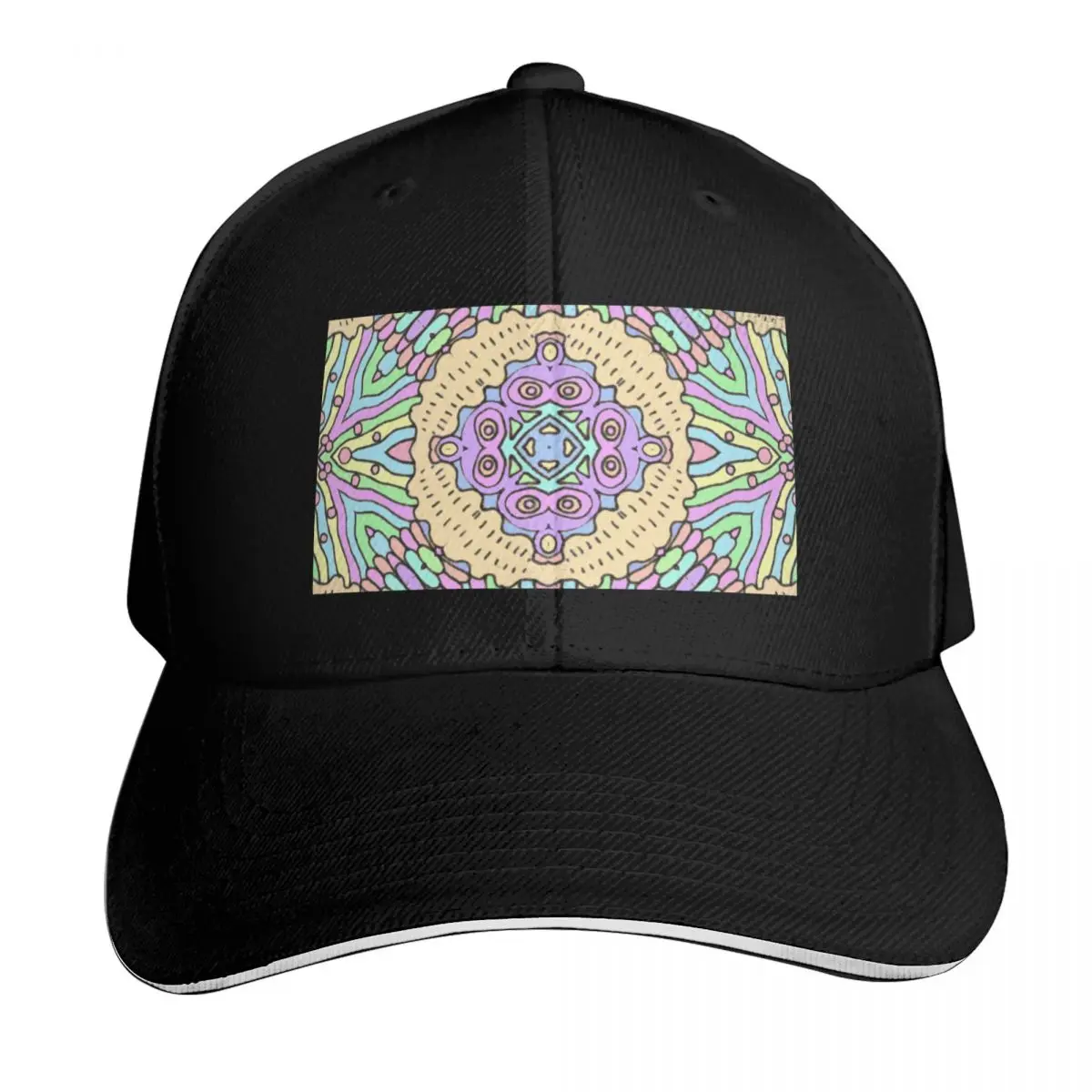 Pastel Meditation Baseball Cap Curved Brim Classic Fit Low Profile Unstructured Unisex for Men Women