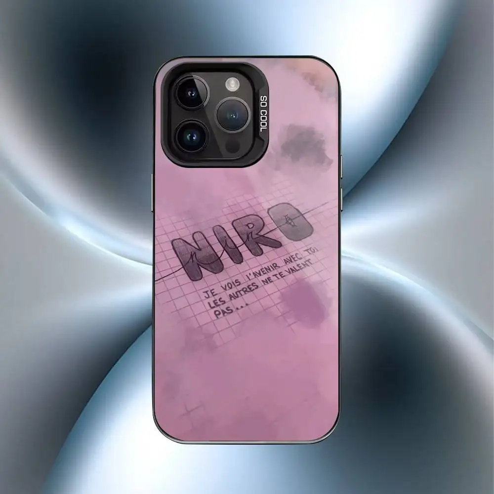 Чехол для телефона N-NIRO OX7 для iPhone 17,16,15,14,13,12,11 Plus, Pro Max, черный матовый противоударный чехол Candy