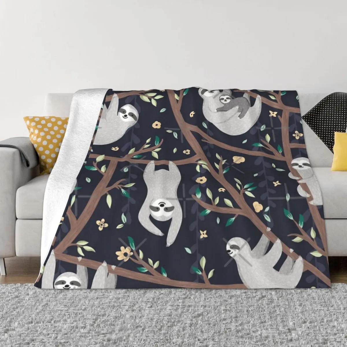 

Cute Sloths Anime Blankets Blankets & Throws Home And Decoration Throw Blanket