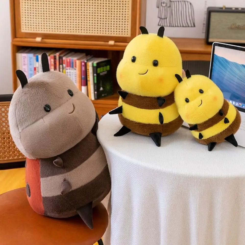 

Пушистая плюшевая пчелка с крыльями, мультяшная игрушка-насекомое, декор для дома, плюшевая пчела