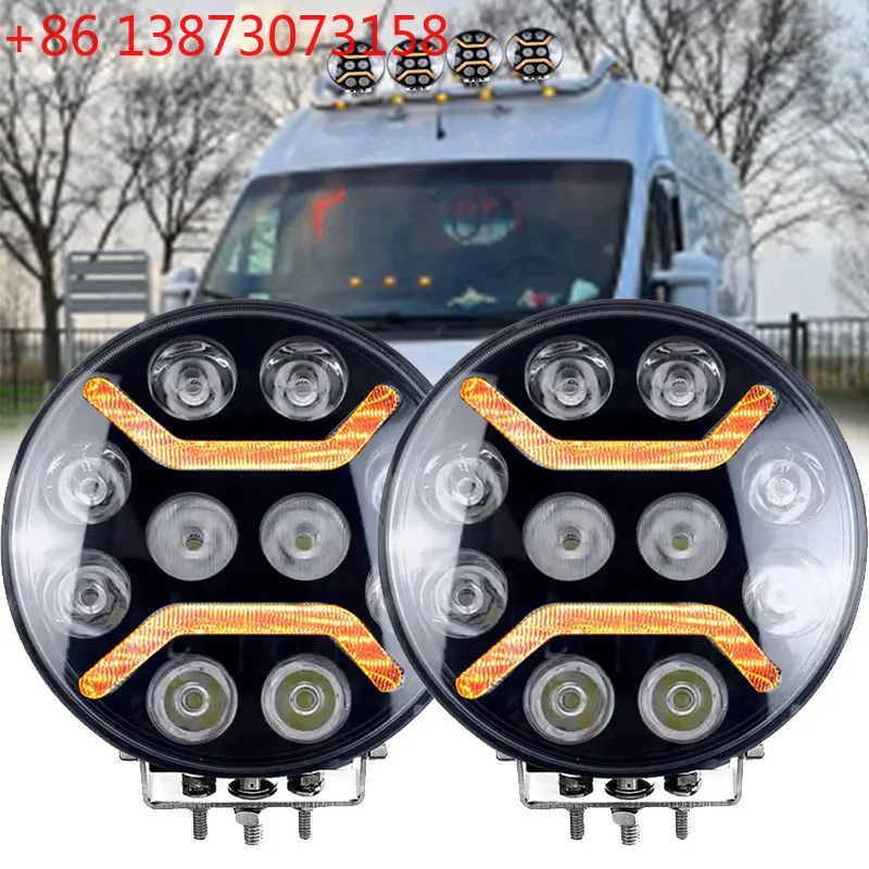 

9 Inch LED Work Light Round Spot Offroad Driving Lamp DRL For Jeep RV ATV UAZ SUV Truck Tractor 4WD 4x4 Waterproof Shock-proof