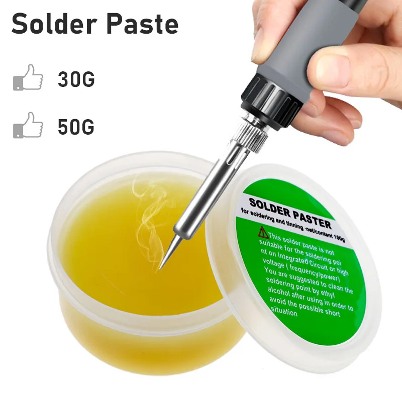 30/50g Soldering Paste Rosin Flux Lead-Free Easy To Soldering Soldering Iron Repair Stainless Steel Sheet Nickel Solder Wire