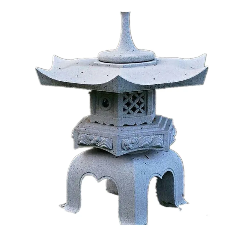 Custom Outdoor Garden Natural stone  Marble Granite  Stone Lantern Sculpture Landscaping Decoration