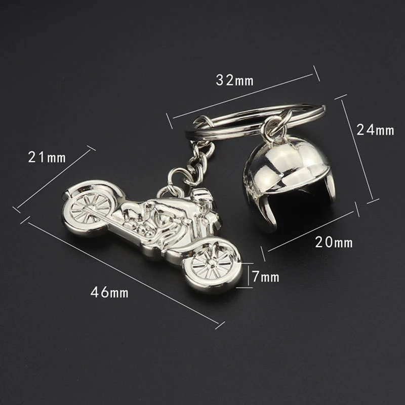 Fashion Men Crosscountry Motorcycle Helmet Pendant Metal Keychain Car Key Ring Gift