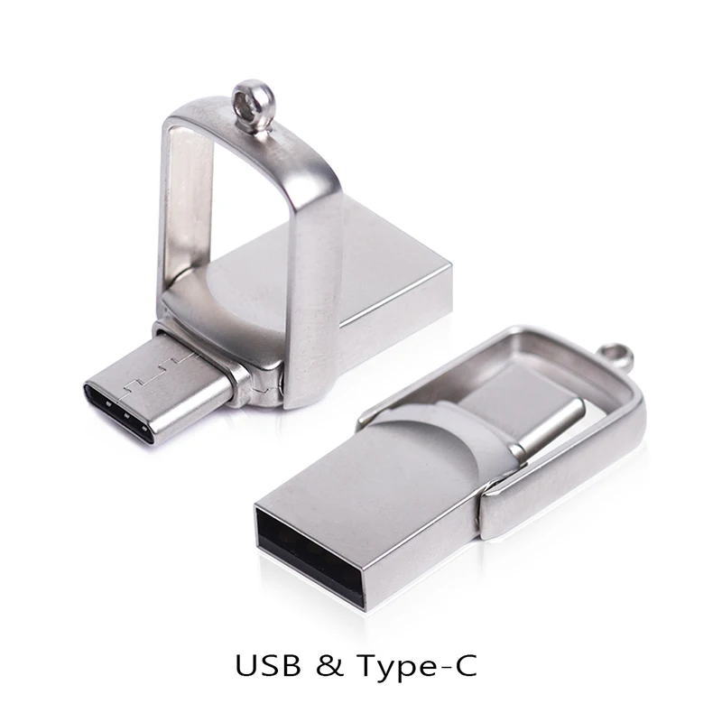 MINI TYP C 2in1 USB-Stick 128 GB 64 GB 32 GB Metall Hochgeschwindigkeits-Stick Smartphone Auto TV USB-Stick 4 GB 8 GB Kreatives Geschenk