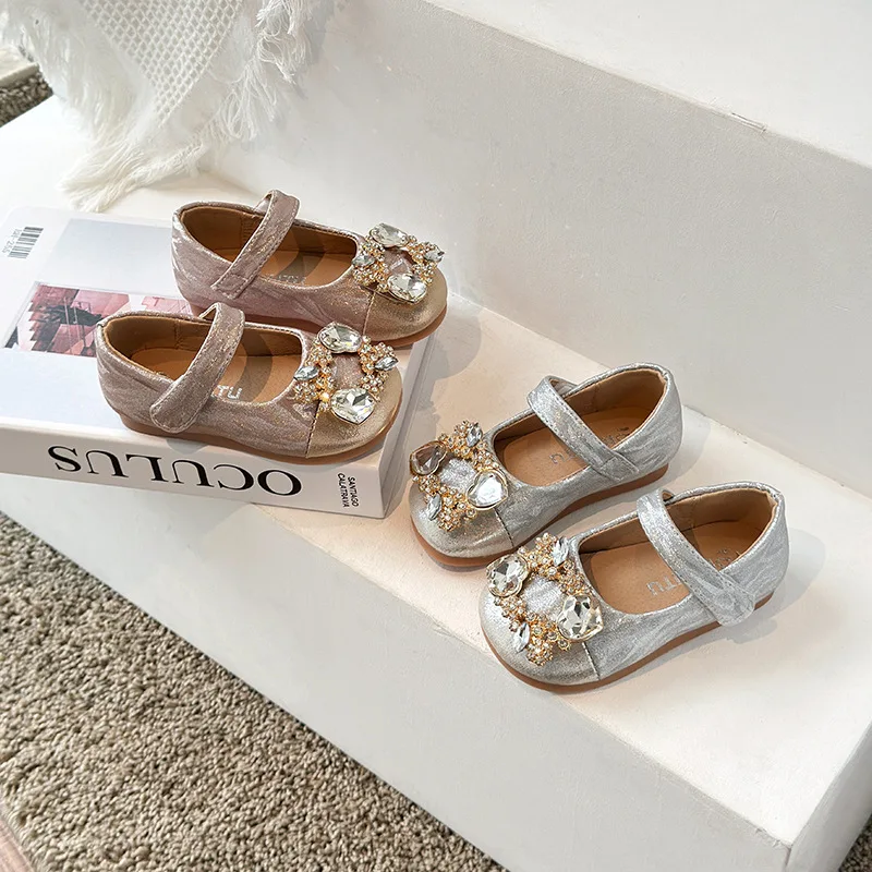 

Fashion Girls Performance Shoe 2025Spring New Kids Leather Shoes Simple Girl Princess Shoes Anti Slip Child Casual Shoe Zapatos