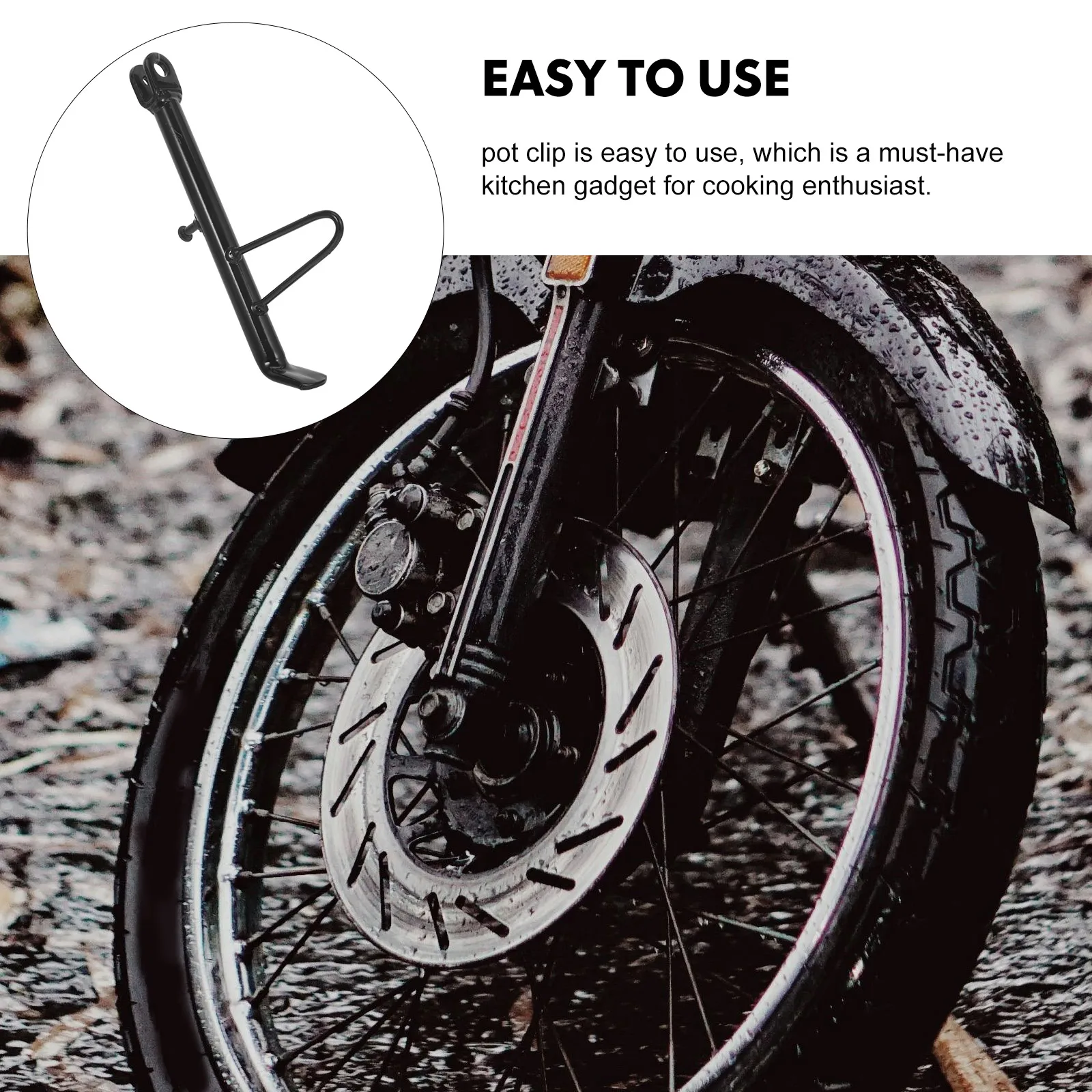 

Universal Motorcycle Kickstand Metal Side Replacement Bracket Scooter Electric Motorcycles Durable Rust Resistant Parking